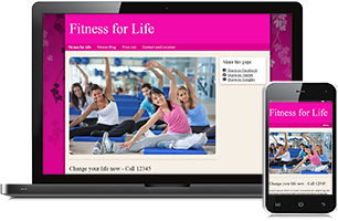 fitness website example